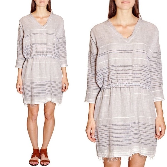 Lemlem Almaz Easy Dress in Pebble Grey size small NWT - Picture 1 of 8